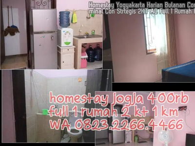 Homestay Yogyakarta Harian Bulanan Concat Terminal Con Strtegis 2KT AC