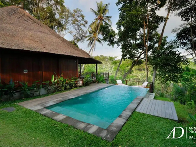 LEASEHOLD 3-BEDROOM RIVER AND VALLEY VIEWS VILLA IN UBUD