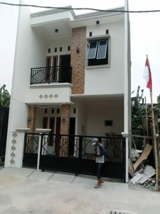 Rumah cluster belakang komplek palem pondok kelapa