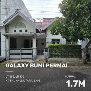 Rumah Hitung Tanah Galaxy Bumi Permai, Araya, Surabaya