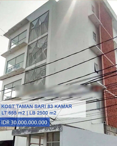 Rumah Kost 83 Kamar Occupancy Bagus di Taman Sari, Jakarta Barat