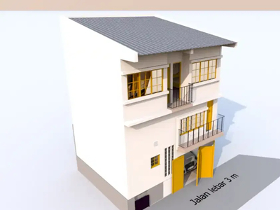 Rumah Minimalis Aparthouse Tiga lantai di Duren Sawit
