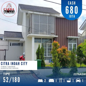 Rumah Premium Tanah Luas Tipe 52/180 Citra Indah City Jonggol