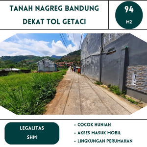 Tanah Bandung Nagreg SHM Luas 94 M2 Dekat Tol Getaci Siap Bangun