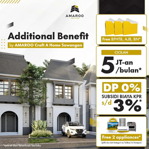 Amaroo Sawangan, DP 0%, Rumah premium 2 lt dekat TOL