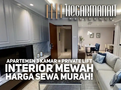 Apartemen Hegarmanah Residence 3 Kamar + Private Lift, Tipe Jade