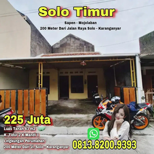 Dijual Cepat Rumah Siap Huni Murah Solo Timur Sapen Mojolaban