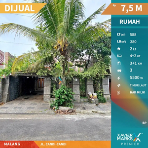 Dijual Rumah Pusat Kota di Jl Candi-candi Soekarno Hatta Malang