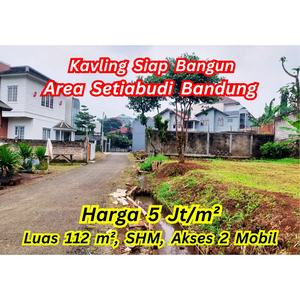 Dijual Tanah Siap Bangun Area Komplek Setiabudi Bandung