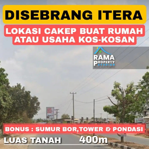 DISEBRANG ITERA DEKAT LAPAS DAN PERUM PEMDA WAYHUI TANAH DIJUAL MURAH