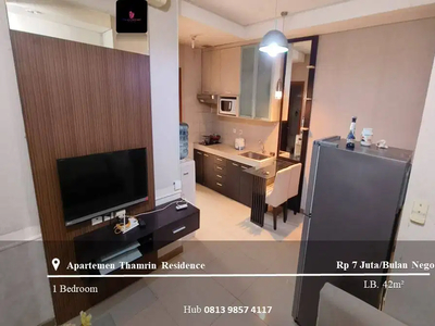 Disewakan Apartement Thamrin Residence Low Floor 1BR Furnished Tower B