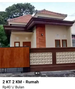 Disewakan Rumah baru jadi masih bau toko