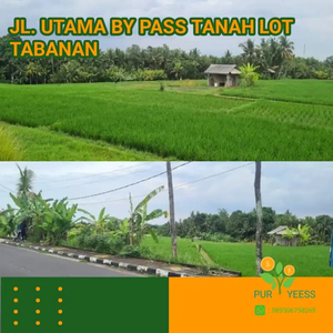 jl.bypass tanah lot Tabanan 93.4 are tanah di jual