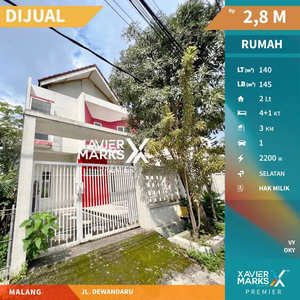 Properti Langka Dijual Rumah 2 Lantai di Dewandaru Malang Dekat Suhat