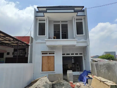 Rumah 2 Lantai Free Biaya Surat Dekat Trubus Mekarsari