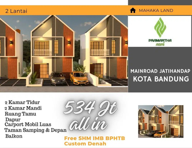 rumah murah 2 lantai jatihandap kodya bandung biaya all in