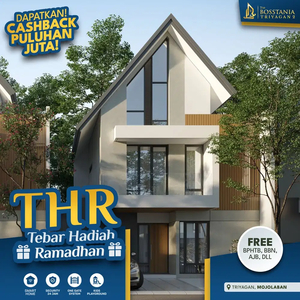 Rumah Nyaman Scandinavian 2 Lantai Semi Funished Daerah UNS Solo