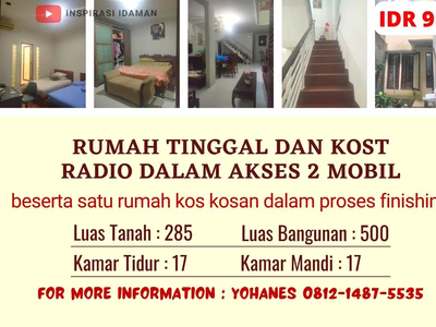 Rumah Tinggal kost Radio Dalam Jakarta Selatan