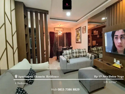 Sewa Apartement Thamrin Residence Middle Floor 3BR+1 Full Furnished