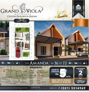 TAKE OVER CLUSTER GRAND VIOLA RESIDENCE, PASAR KEMIS