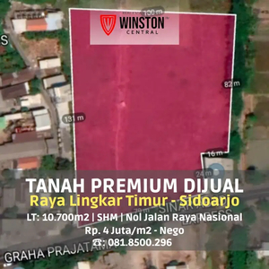 Tanah Premium Lingkar Timur Buduran Sidoarjo Nol Jalan Raya Nasional