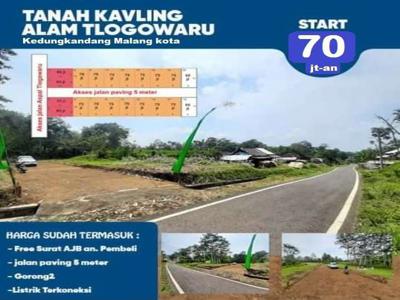 Tanah Kavling murah Pinggir Jl. Tlogowaru Kedungkandang Malang Kota