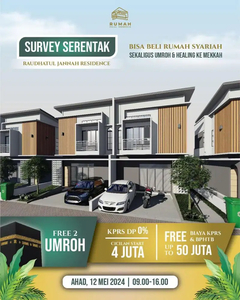 Beli unit rumah di Raudhatul jannah residence gratis umroh utk 2 orang