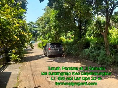 Dibawah NJOP Tanah SHM 575 m2 di Jl Semeru Karang Rejo Kec Gajahmungku