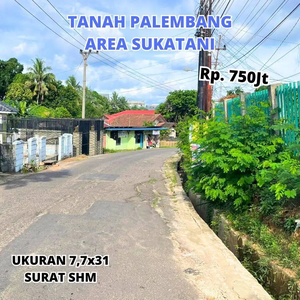 Jual Tanah Pinggir Jalan Sukatani Jl.Mangkunegara Palembang