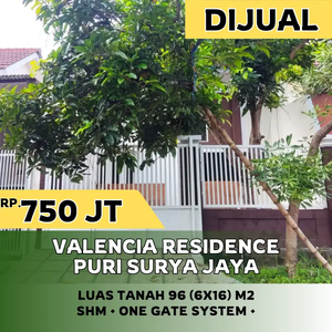 Lantai Granit‼️Jual Rumah di Valencia Residence Puri Surya Jaya