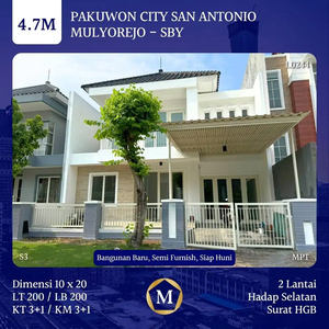Rumah Pakuwon City San Antonio Baru Siap Huni dkt Pantai Mentari MERR