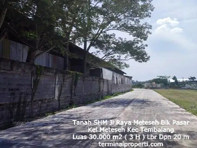 Tanah SHM 3 Hektar di Jl raya Meteseh Kec Tembalang Semarang Timur