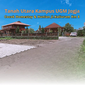 Utara Kampus UGM Jogja, Jl.Kaliurang km 8: Tanah SHM