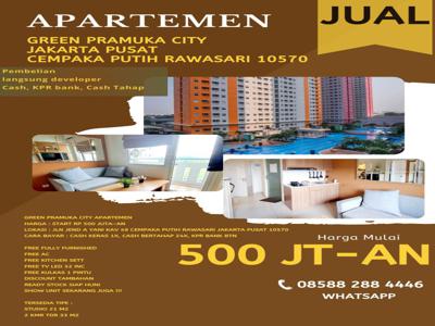 APARTEMEN GREEN PRAMUKA JAKARTA PUSAT UNIT BARU FREE FURNISH BISA KPR