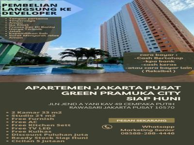 APARTEMEN GREEN PRAMUKA JAKARTA PUSAT UNIT BARU FREE FURNISH BISA KPR