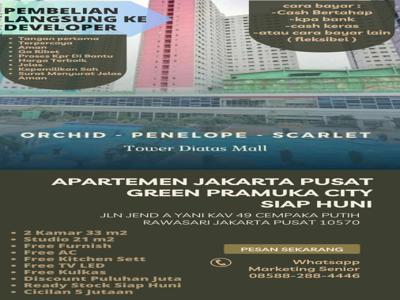 APARTEMEN GREEN PRAMUKA JAKARTA PUSAT UNIT BARU FREE FURNISH BISA KPR