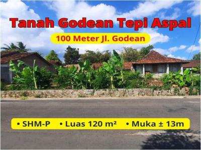 Cocok Ruko, Tanah 100 Meter Jl. Godean