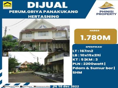 DIJUAL RUMAH 2 LANTAI DALAM KOTA DI HERTASNING GRIYA PANAKKUKANG INDAH