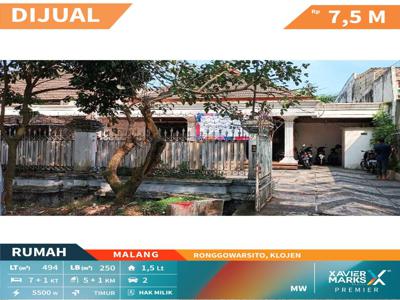 Dijual Rumah Classic Siap Huni di Ronggowarsito Klojen Kota Malang