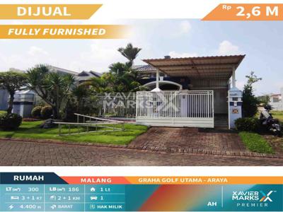 Dijual Rumah Siap Huni di Graha Golf Utama Araya Malang