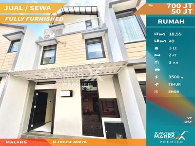 Disewakan Rumah Furnished di MHouse Araya Malang