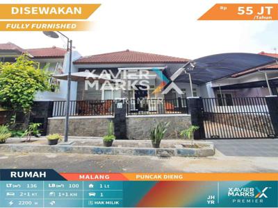 G006 Disewakan Rumah Murah Full Furnished Kawasan, Puncak Dieng Malang