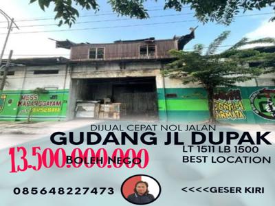 Hot Listing Gudang Dupak Strategis Ngomset Surabaya