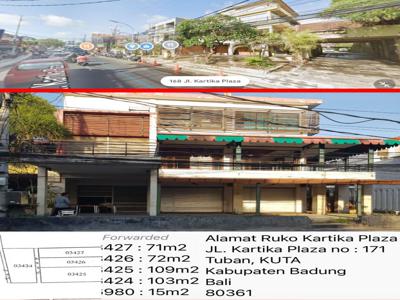 Ruko ex Restaurant Jl. Raya Kartika Plaza - Kuta - Badung, Bali