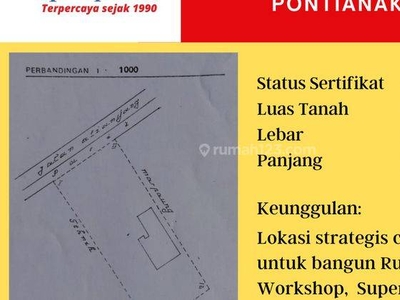 Dijual Tanah Kosong Lokasi Strategis Jl.alianyang No.8 Pontianak nego