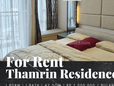 Disewakan Apartemen Thamrin Residence 1 Bedroom Furnsihed Lantai Rendah