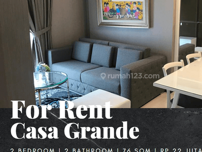 For Rent Apartemen Casa Grande Kota Kasablanka 2br Middle Floor