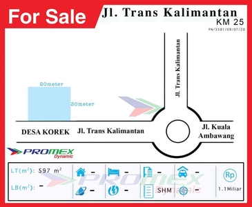 Tanah Kavling Jl. Trans Kalimantan