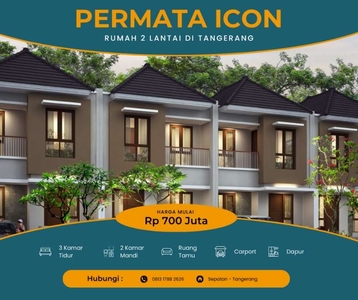 Rumah 2 Lantai TANPA DP di Permata Icon Cadas