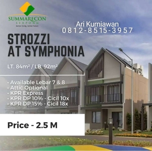 Cluster STROZZI summarecon symphonia 3lantai lokasi megah hrga perdana